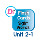 Sight Words Digital Flashcards Unit 2-1