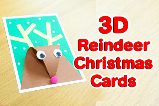 3d reindeer Christmas cards