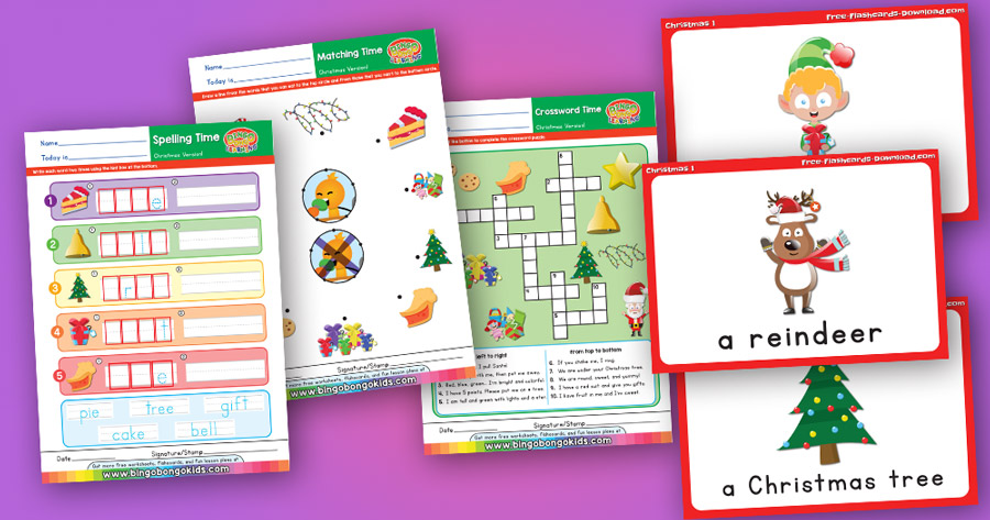 christmas flashcards and printables