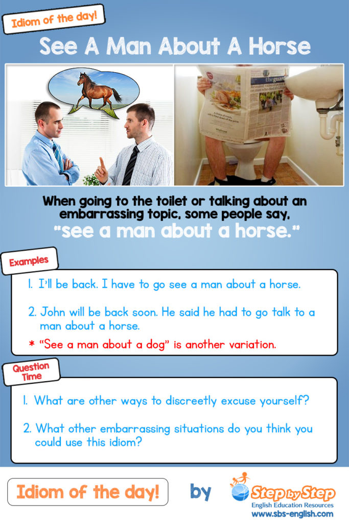 See A Man About A Horse Idiom ELF EFL