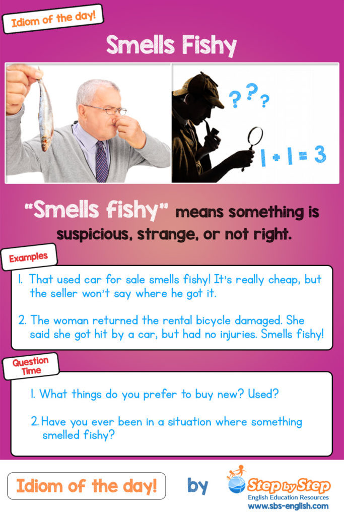 smells fishy idiom with pictures els efl