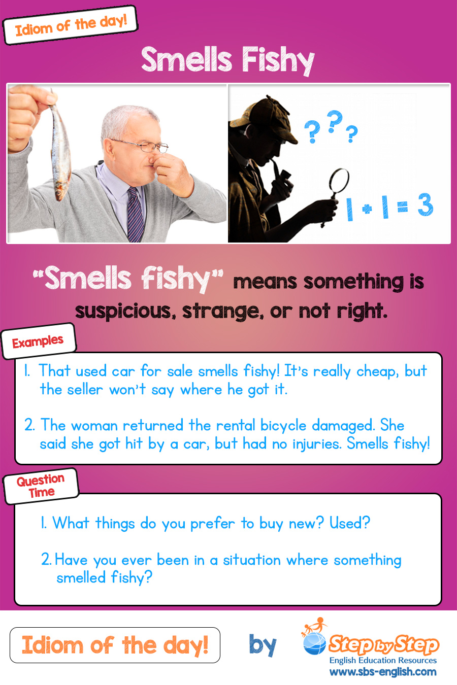 Smells Fishy English Idiom of the Day Step by Step EFL