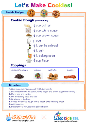 ESL custom cookie recipe