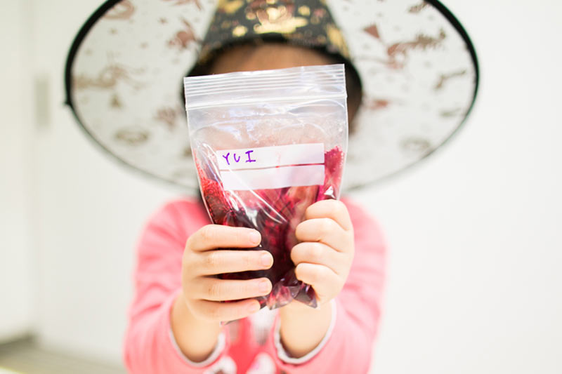 袋で簡単なスライムの作り方