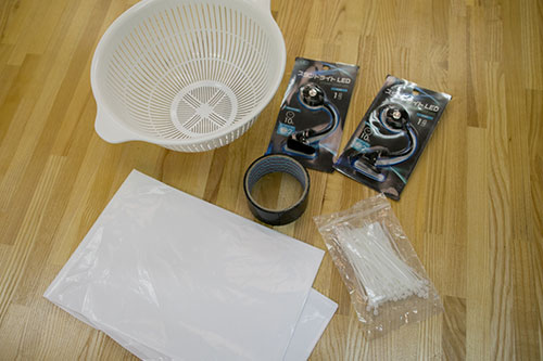 supplies for DIY light ghosts